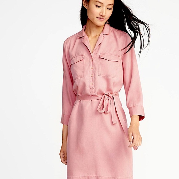 NWT Utility Tiebelt Shirt Dress - Picture 1 of 7
